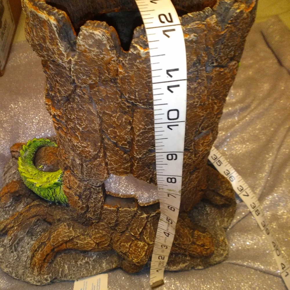 🐠Large TopFin Aquarium Tree Habitat NWT L12in x W9in x H12in Green Eyed Monster